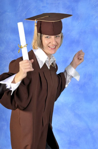 Graduate with diploma — Stock Photo, Image