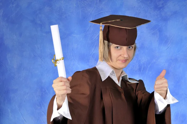 Graduate with diploma — Stock Photo, Image