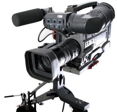 Dv-camcorder on crane clipart