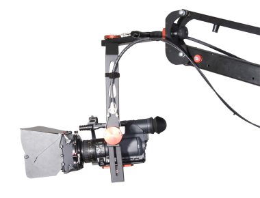 Hd camcorder on the crane clipart