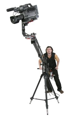 Dv-camcorder on crane clipart