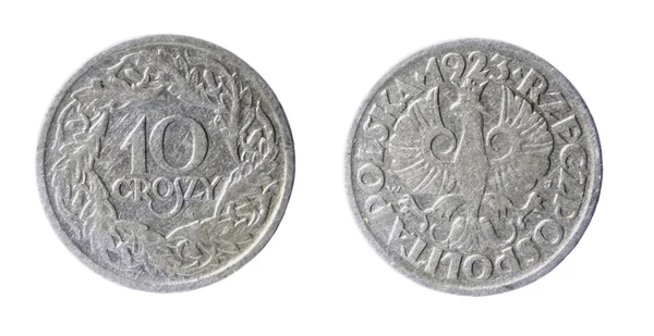 Застарілі польська монета — стокове фото