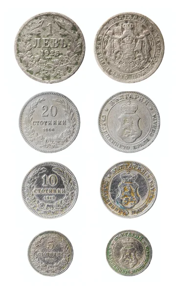 Veraltete bulgarische Münzen — Stockfoto