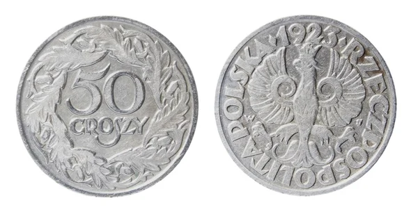 Przestarzałe polskie monety — Zdjęcie stockowe