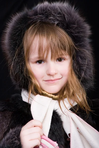 Κοριτσάκι γούνας — Φωτογραφία Αρχείου
