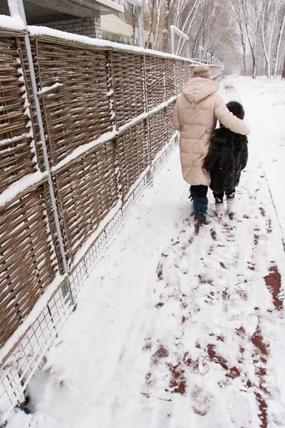 Winter walking — Stock Photo, Image