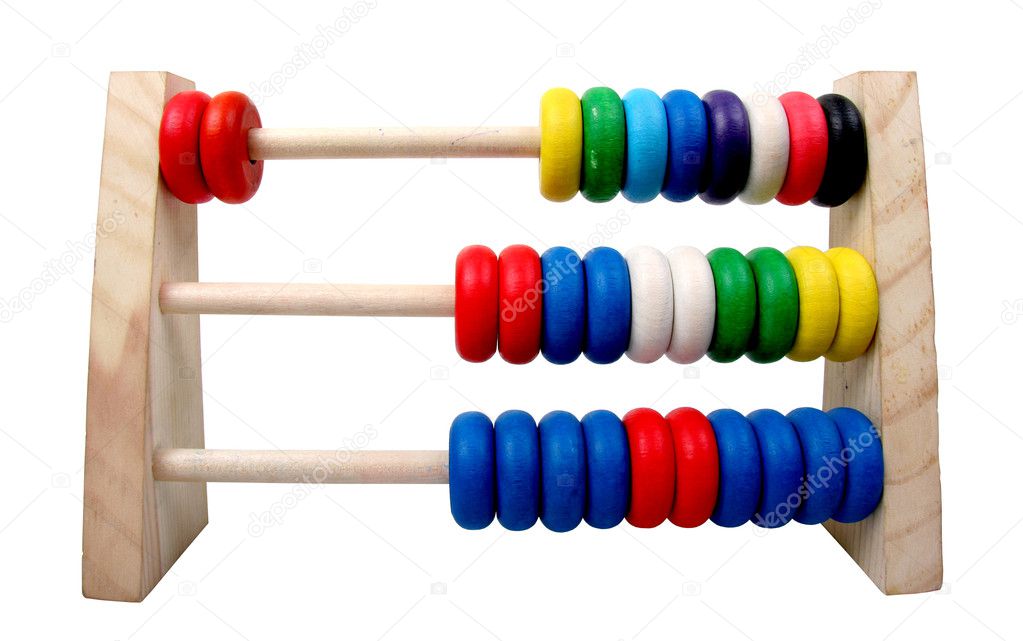 Isolated toy abacus