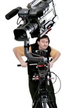 Camcorder on crane clipart