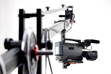 Dv camcorder on the crane clipart