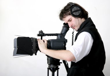 Working cameraman clipart