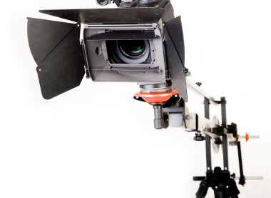 Hd camcorder on crane clipart