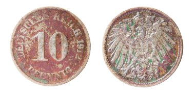 Old german coin clipart