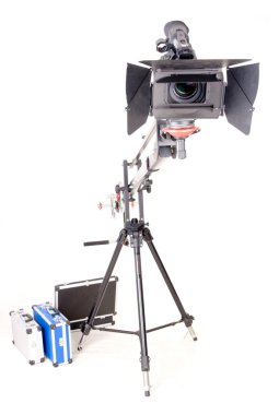 Hd camcorder on crane clipart