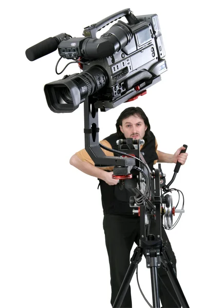 DV-videokamera på kran — Stockfoto