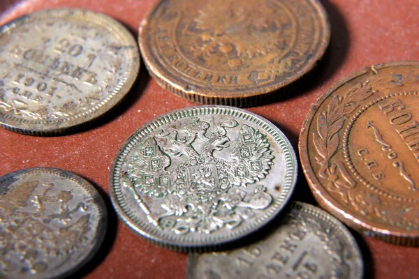 Old russian coins — Stock Photo, Image