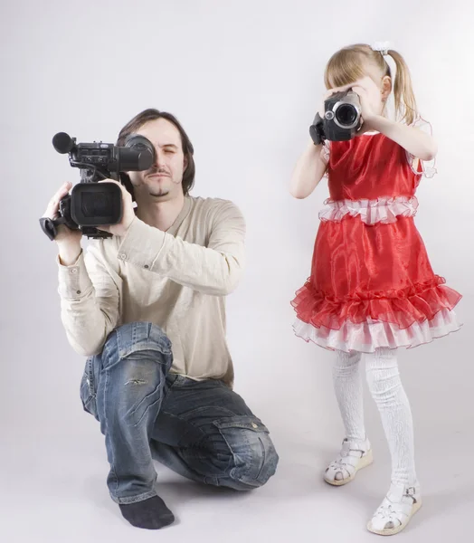 Double video shooting — Stock Photo, Image