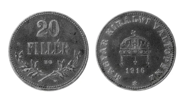 Gamla ungerska mynt — Stockfoto
