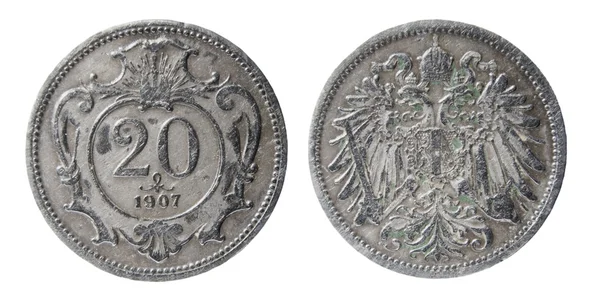 Παλιό νόμισμα της Αυστρο-ουγγρικής — Φωτογραφία Αρχείου