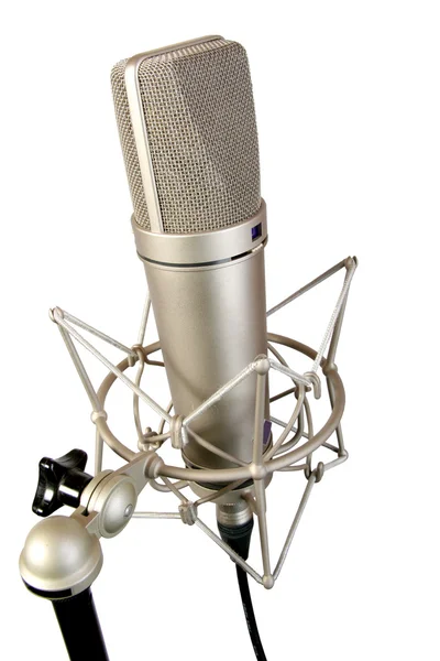 Izolované studiový mikrofon — Stock fotografie