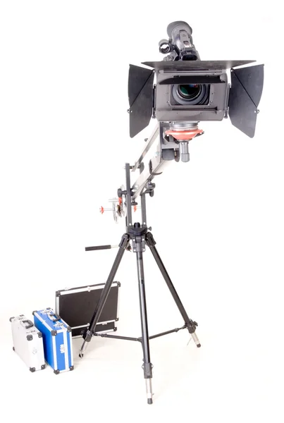 HD camcorder op kraan — Stockfoto