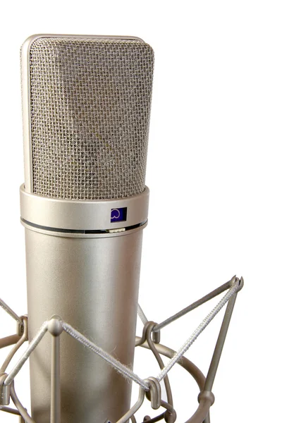 Geïsoleerde studio microfoon — Stockfoto