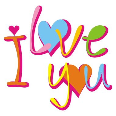 I love you. clipart