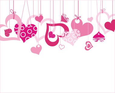 Valentine background with heart clipart