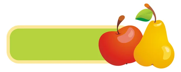 Pomme, poire — Image vectorielle