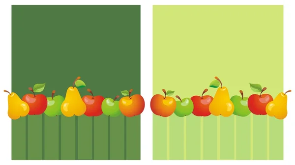 背景和横幅的水果 矢量图形