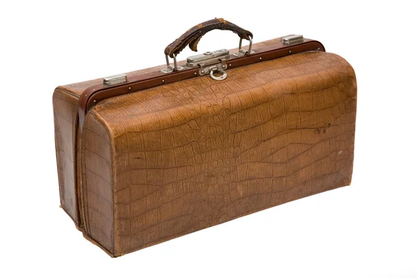 Хорошо пройденный винтажный чемодан Лицензионные Стоковые Фото