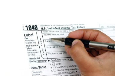 Tax filing clipart