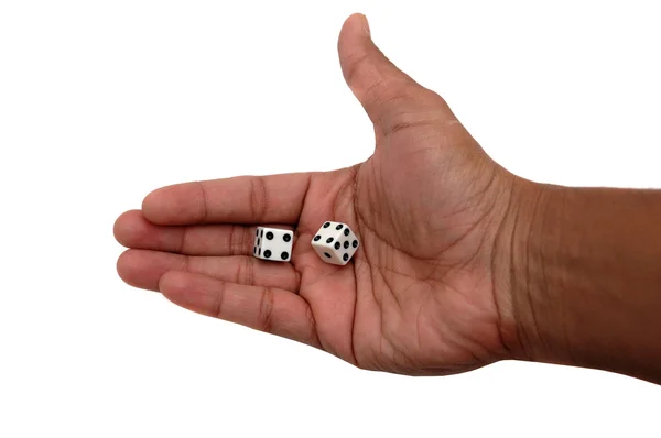 Dice in Hands — Stock Photo, Image