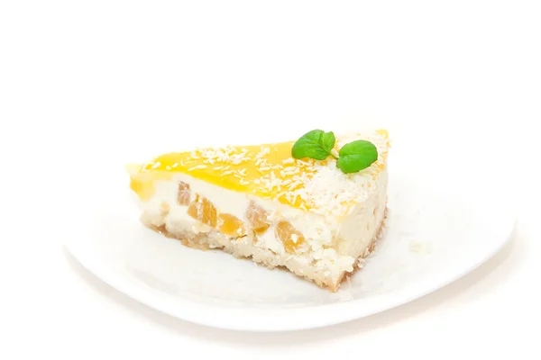 Mango tvarohový koláč — Stock fotografie