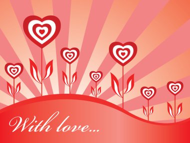 Wallpaper with hearts clipart