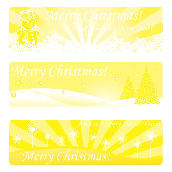 Zlaté vánoční nápisy — Stockový vektor