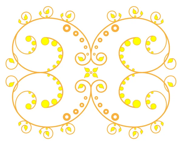 Помаранчевий і жовтий мережива — стоковий вектор