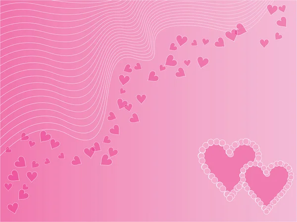 ピンクの愛の壁紙 — ストックベクタ