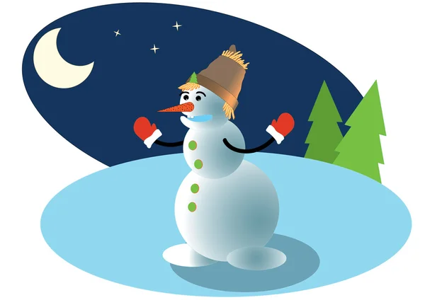 De sneeuwpop — Stockfoto