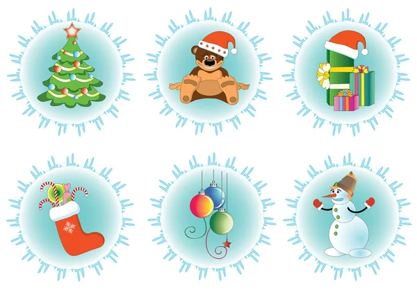 Conjunto de iconos vectoriales para Navidad — Vector de stock