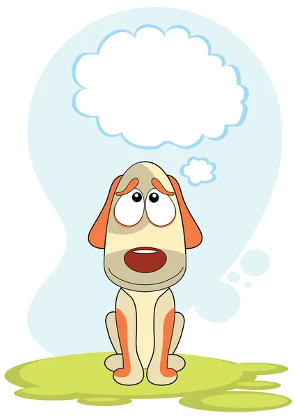 stock vector Dreaming dog