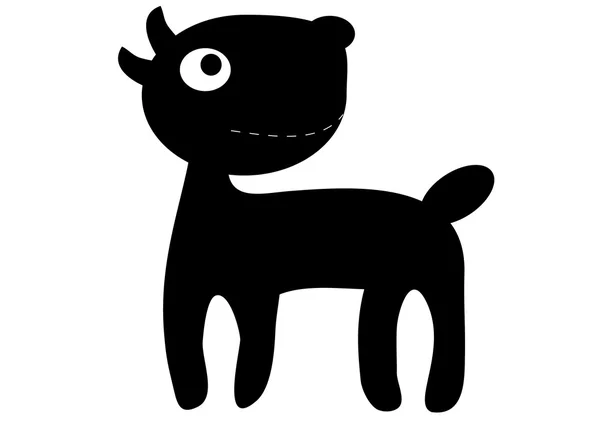 Cucciolo bianco e nero — Vettoriale Stock