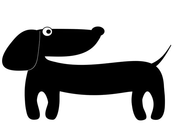 Чорний собака — стоковий вектор
