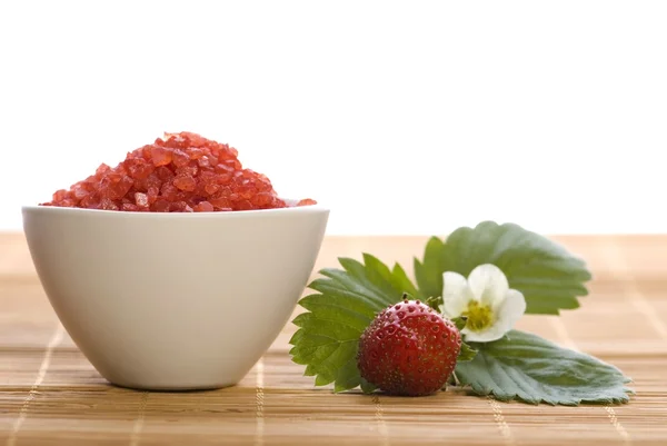 Spa sammansättning med jordgubbe — Stockfoto