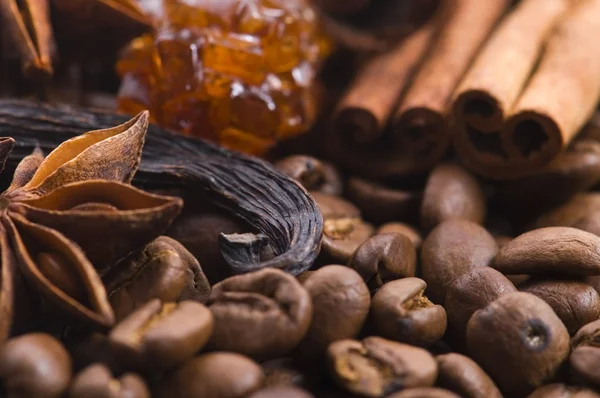 Caffè aromatico. ingredienti . — Foto Stock