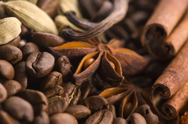 Koffie aroma. ingrediënten. — Stockfoto