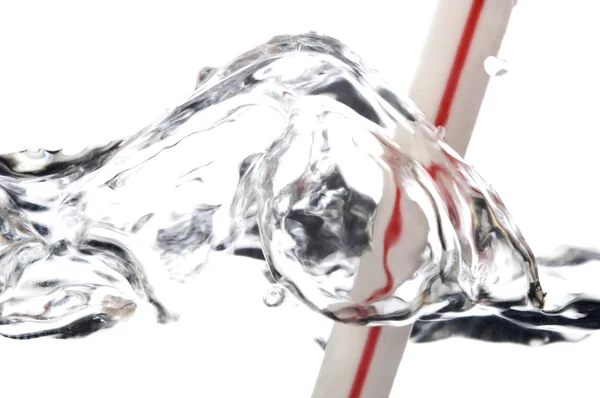 Солом'яні та водяні бульбашки ізольовані на білому — стокове фото