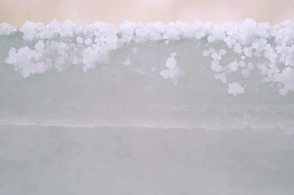 盐。冷冻的结晶 — 图库照片