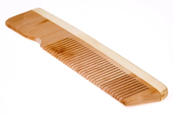 Isolated wood comb — Stockfoto