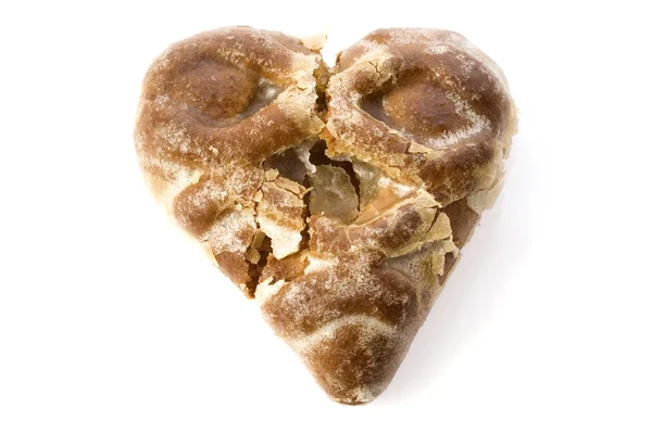 Hjärta-form cookies på vit bakgrund — Stockfoto