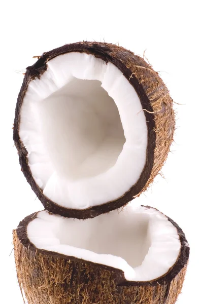 Öppna kokos — Stockfoto